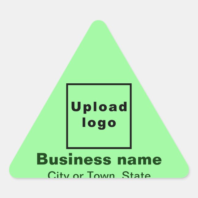 Marque d'affaires sur un autocollant triangle vert (Devant)