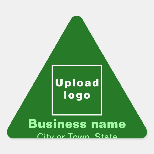 Marque d'affaires sur un autocollant triangle vert (Devant)