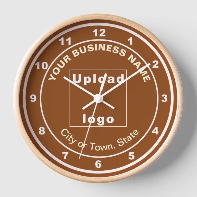 Marque d'affaires sur une horloge Brown ronde en b (Recto)