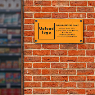 Marque d'affaires sur une petite bannière orange