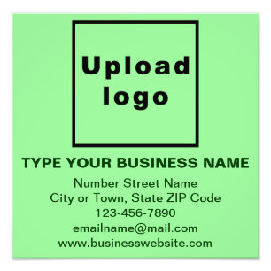 Marque d'affaires sur vert clair Carré photo Impri