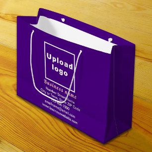Marque d'affaires sur violet gros format sac cadea
