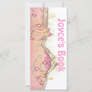 Marque de Signet de papillon rose personnalisable