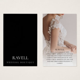 Marque de vêtements avec carte de visite photo