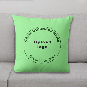 Marque d'entreprise ronde Coussin décoratif vert