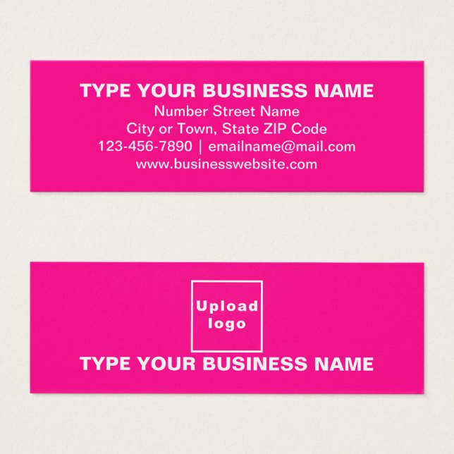 Marque d'entreprise sur carte de profil mini rose (Devant & derrière)