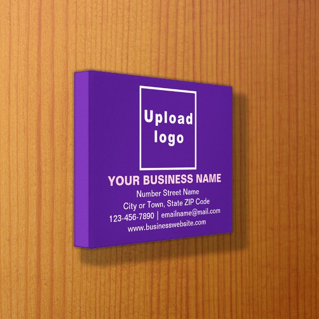 Marque d'entreprise sur toile rectangulaire violet (Créateur téléchargé)