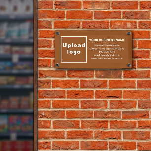 Marque d'entreprise sur une petite bannière Brown