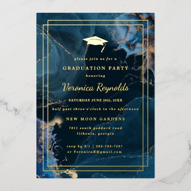 Marque Geode | Invitation de graduation de la Mari (Recto)