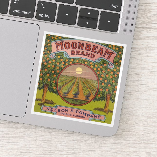 Marque Moonbeam | Étiquette Citrus vintage (Détail)