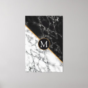 Marque noir blanc personnalisé toile en toile impr