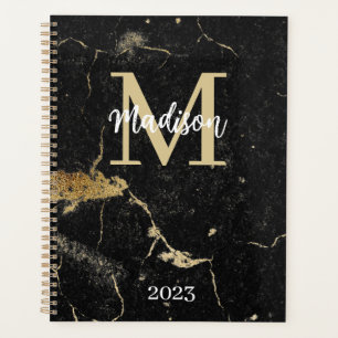 Marque noire d'or initial Monogramme
