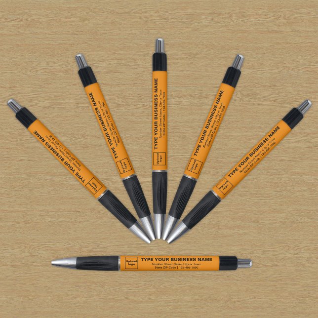 Marque Orange Business sur stylo (Pen with orange barrel and your business brand)
