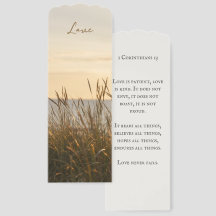 Marque-page Love & verset biblique Corinthiens 13