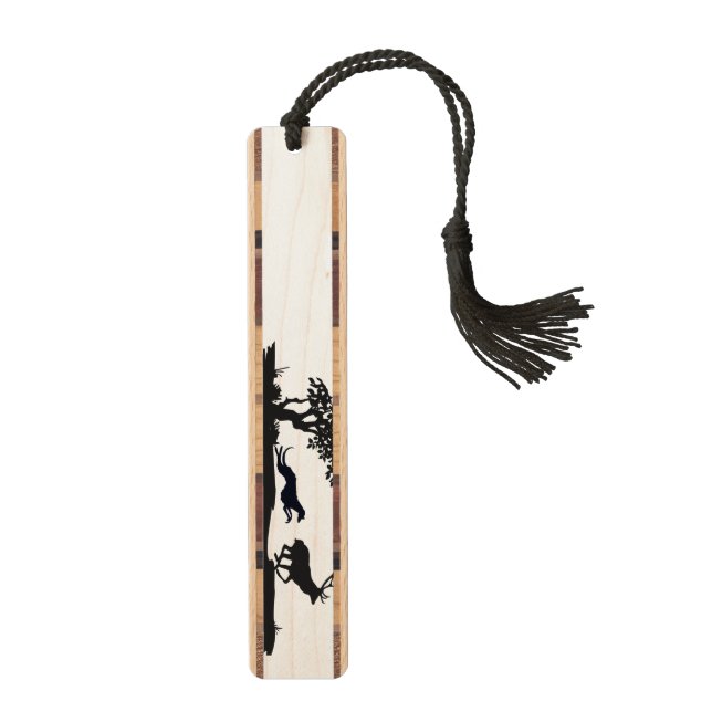 Marque-page Scottish deerhound et cerf (Devant)