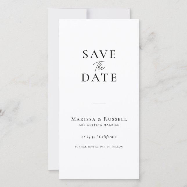 Marque-page simple Photobooth Save The Date (Devant)