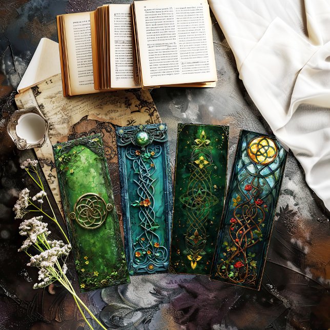Marque-pages Nœud Celtique Irlandais, Marque-pages (collection of 4 celtic irish bookmarks)