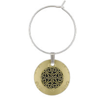 Noeud celtique d'or sur le marque - verre antique
