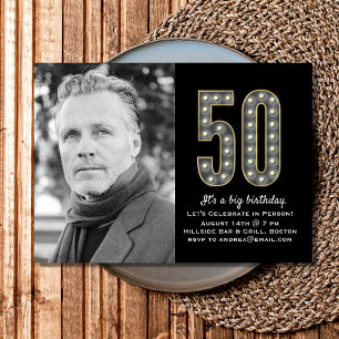 Marquee 50 ans Photo Invitation