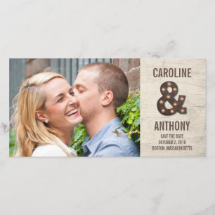 Marquee Ampersand Enregistrer Les Cartes photos De