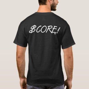 Marquer les hommes blancs T-shirt noir dos