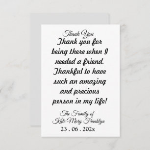 Marques à skis Carte de script de Merci spécial