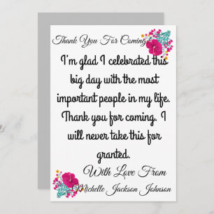 Marques à skis Merci floral pour carte à venir