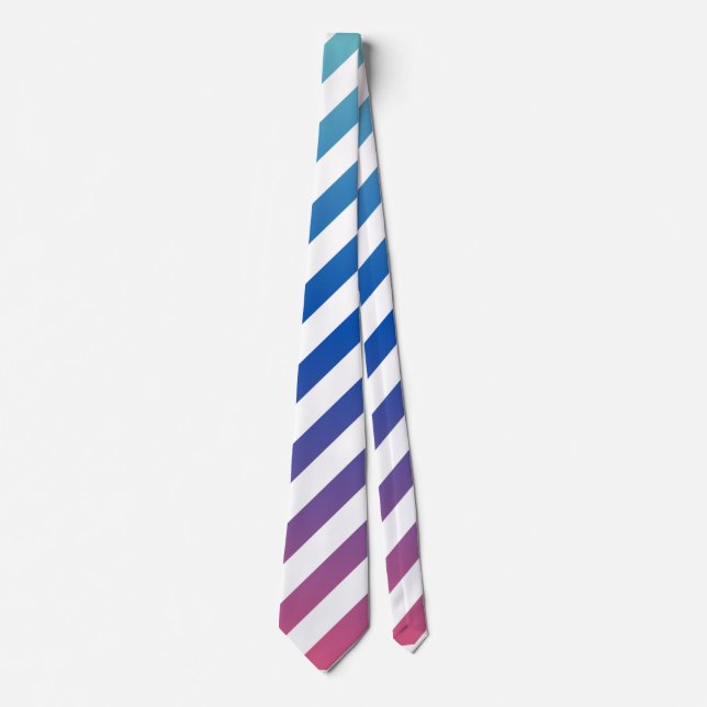 Marques de ski Design Cravate couleur bleu blanc (Devant)