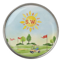 Marqueur de balle de golf monogramme