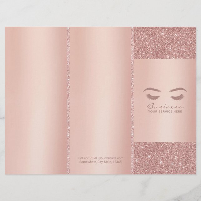 Marqueur Rose Gold Salon Tri-Fold (Devant)