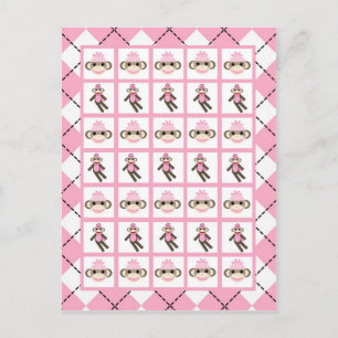Marqueurs de carte de bingo Jacquard rose Sock Mon