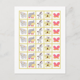 Marqueurs de cartes de bingo Animaux de punch trop