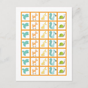Marqueurs de cartes de bingo Furry Woodland Animau
