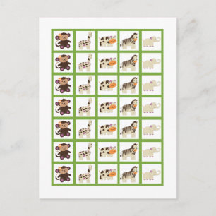 Marqueurs de cartes de bingo Jacana Animaux violet