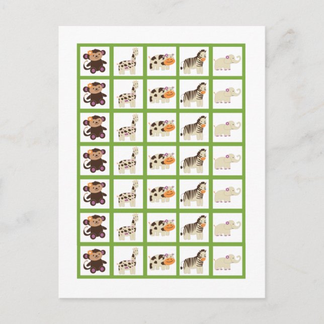 Marqueurs de cartes de bingo Jacana Animaux violet (Devant)