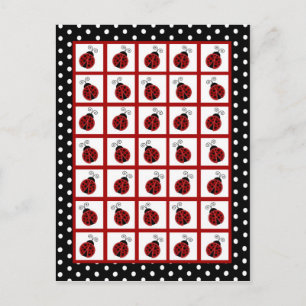 Marqueurs de cartes de bingo Red Ladybug