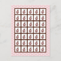 Marqueurs de cartes de Bingo rose Ladybug