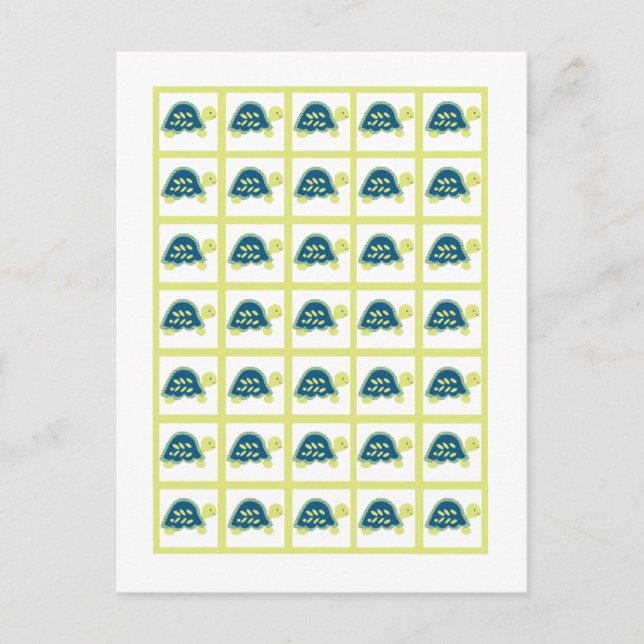 Marqueurs de cartes de bingo Tortues de mer bleues (Devant)