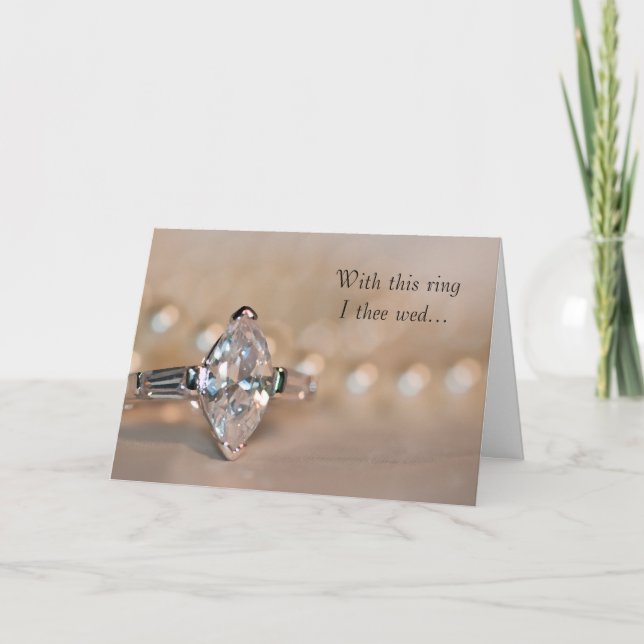 Marquise Diamond Ring Faire-part de mariage (Devant)