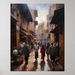Marrakech Maroc Peinture Art Imprimer Poster