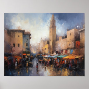 Marrakech Maroc Peinture Art Imprimer Poster