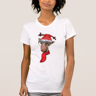 marrant girafe design de t-shirt de Noël