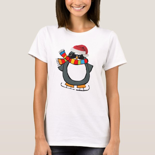 marrant pingouin cool décoration de Noël t-shirt s (Devant)