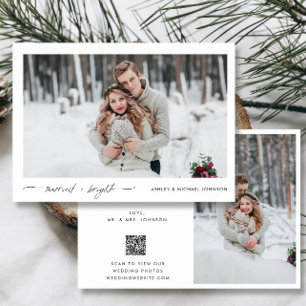 Married Bright Photo QR Code Mariage Faire-part