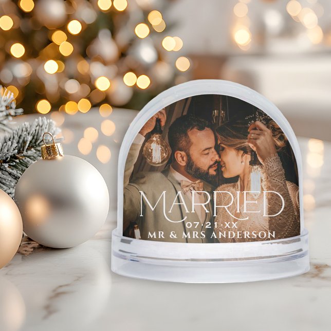 Married Christmas Custom Wedding Photo Monogram (Créateur téléchargé)