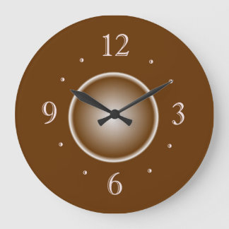 Marron clair avec effet de lueur blanche > Horloge