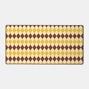 Marron - Jaune Motif Tartan Écossais