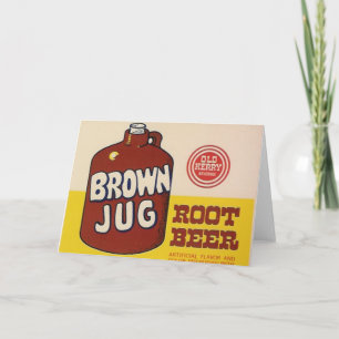 marron jug rootbeer étiquette carte de voeux