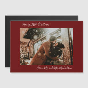 Marry Little Christmas Red Holiday Magnet