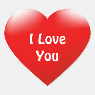 Marry Me Love You Red Heart Proposition Sticker